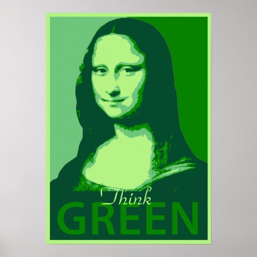 Mona Lisa ist grün Poster (Vorne)
