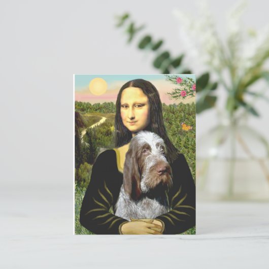 Mona Lisa - Italienische Spinone (Rue 10) Postkarte (Stehend Vorderseite)