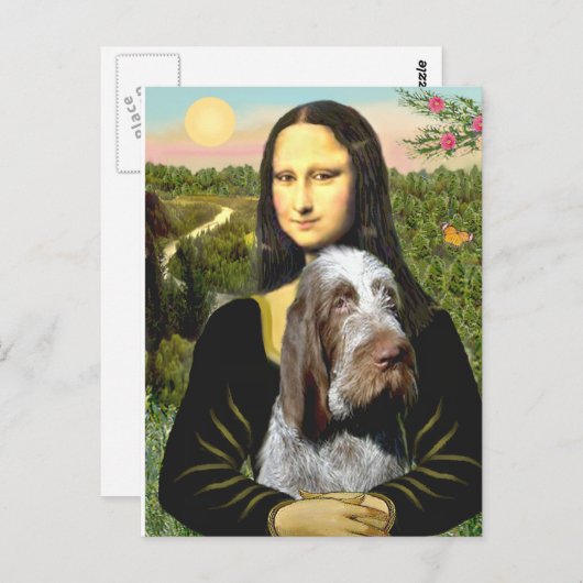 Mona Lisa - Italienische Spinone (Rue 10) Postkarte (Vorne/Hinten)