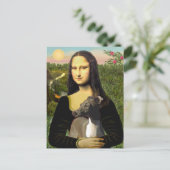 Mona Lisa - Italienischer Windhund Postkarte (Stehend Vorderseite)