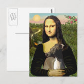 Mona Lisa - Italienischer Windhund Postkarte (Vorne/Hinten)