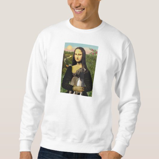 Mona Lisa - Italienischer Windhund Sweatshirt (Vorderseite)