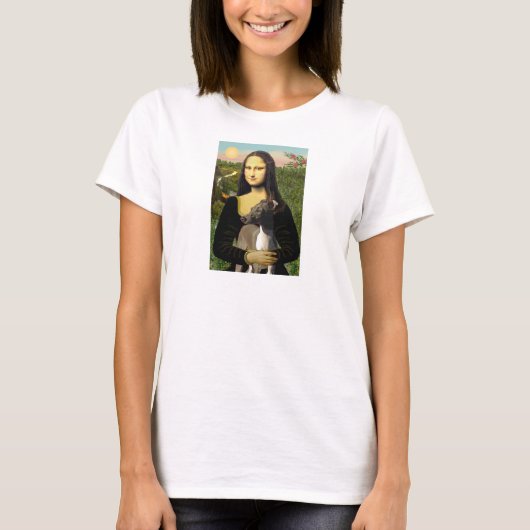 Mona Lisa - Italienischer Windhund T-Shirt (Vorderseite)