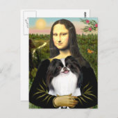 Mona Lisa - Japanisches Kinn 3 Postkarte (Vorne/Hinten)