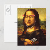 Mona Lisa Karikatur Postkarte (Vorne/Hinten)