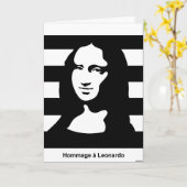 Mona Lisa Karte (Gelbe Blume)