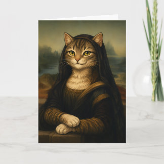 Mona Lisa Katzenparodie Renaissance-Kunst Karte