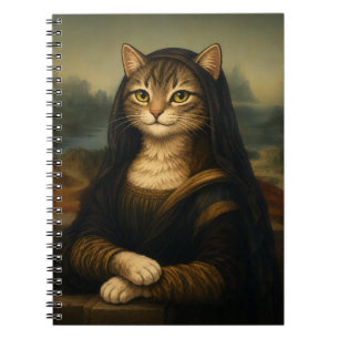 Mona Lisa Katzenparodie Renaissance-Kunst Notizblock