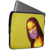 Mona Lisa Kaugummi-Blase Laptopschutzhülle (Vorne Rechts)