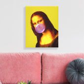 Mona Lisa Kaugummi-Blase Leinwanddruck (Insitu (Wohnzimmer))