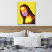 Mona Lisa Kaugummi-Blase Leinwanddruck (Insitu (Schlafzimmer))