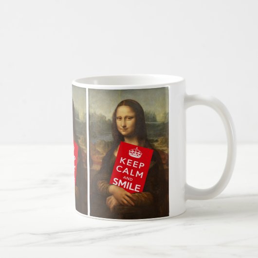 Mona Lisa Keep Calm and Smile Kaffeetasse (Rechts)
