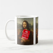 Mona Lisa Keep Calm And Smile Kaffeetasse (Links)