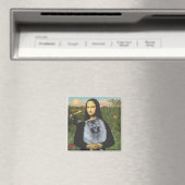 Mona Lisa - Keeshond (F) Magnet (In Situ (Geschirrspüler))