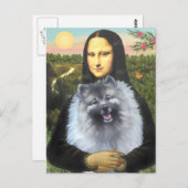 Mona Lisa - Keeshond (F) Postkarte (Vorne/Hinten)