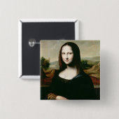 Mona Lisa, Kopie der Malerei von LEONARDO DA Vin Button (Vorne & Hinten)