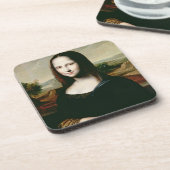 Mona Lisa, Kopie der Malerei von LEONARDO DA Vin Getränkeuntersetzer (Linke Seite)