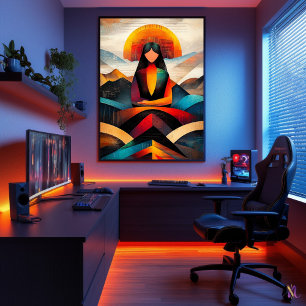 Mona Lisa - Kubistische Minimalistische Vision Poster