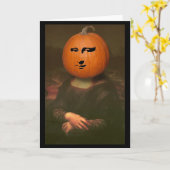 Mona Lisa Kürbis Karte (Gelbe Blume)