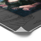 Mona Lisa, La Gioconda. Leonardo da Vinci Poster (Ecke)