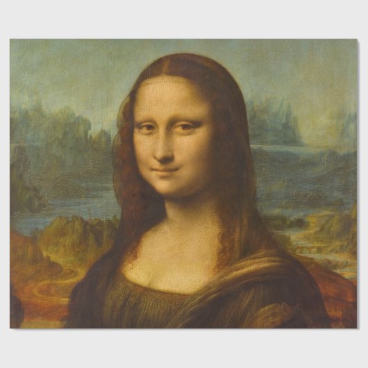 Mona Lisa, La Joconde,1503 von Leonardo da Vinci Geschenkpapier (Flach)