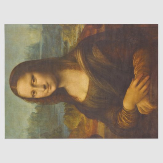 Mona Lisa, La Joconde von Leonardo da Vinci Seidenpapier (Vorderseite)