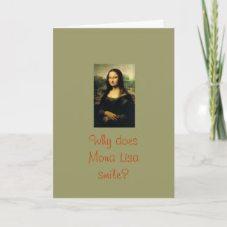 Mona Lisa Lächeln Feiertagskarte
