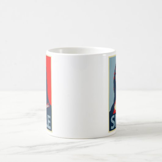 Mona Lisa Lächeln Kaffeetasse (Mittel)