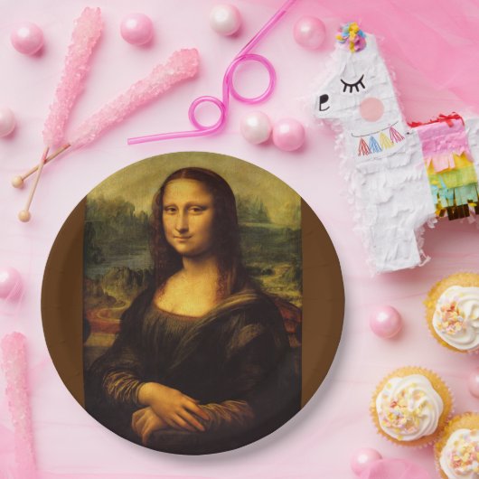 Mona Lisa ... Leonardo da Vinci ~ 1503-1517 Pappteller (Party)