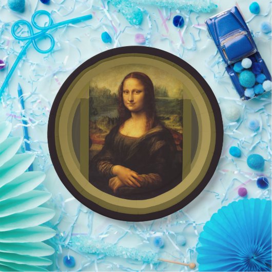 Mona Lisa ... Leonardo da Vinci ~ 1503-1517 Pappteller (Party)
