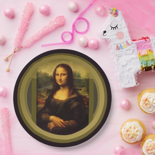 Mona Lisa ... Leonardo da Vinci ~ 1503-1517 Pappteller (Party)