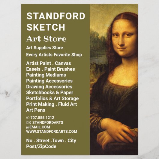 Mona Lisa, Leonardo da Vinci, Art Supplements Stor Flyer (Vorne)