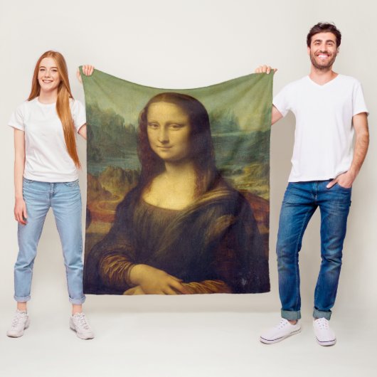 Mona Lisa, Leonardo da Vinci Fleecedecke (Beispiel)