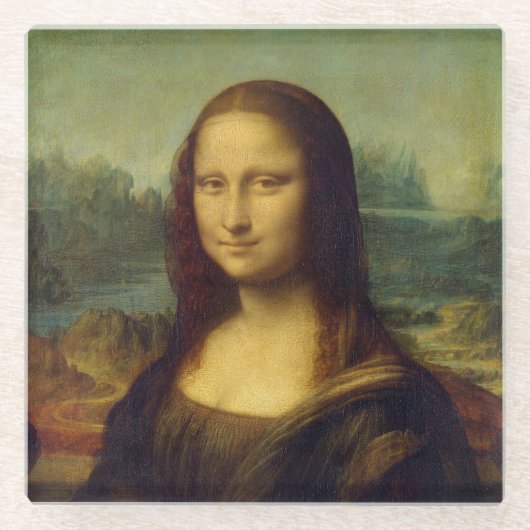 Mona Lisa | Leonardo da Vinci Glasuntersetzer (Vorderseite)