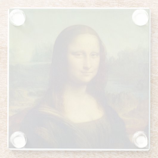 Mona Lisa | Leonardo da Vinci Glasuntersetzer (Rückseite)