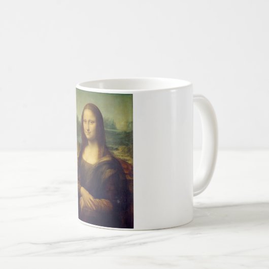 Mona Lisa, Leonardo da Vinci Kaffeetasse (VorderseiteRechts)