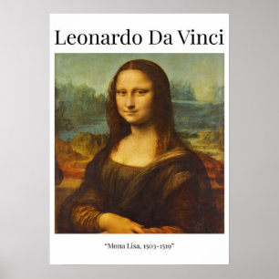 mona lisa, leonardo da vinci, klassische Kunst, Re Poster