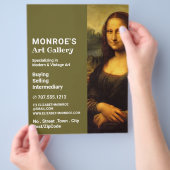 Mona Lisa, Leonardo Da Vinci, Kunsthändler, Galeri Flyer (Hand)