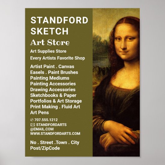 Mona Lisa, Leonardo Da Vinci, Kunsthandwerksgeschä Poster (Vorne)