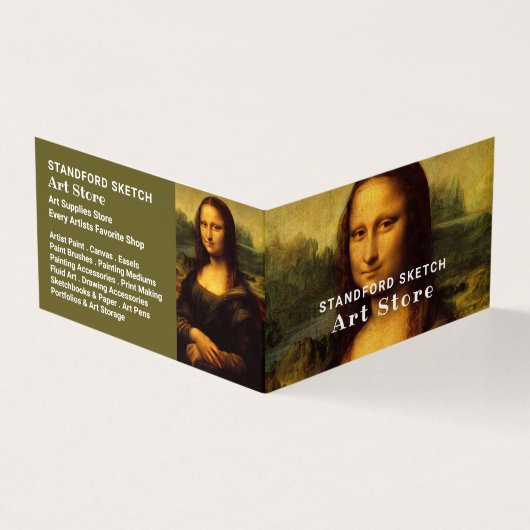 Mona Lisa, Leonardo Da Vinci, Kunsthandwerksgeschä Visitenkarten (Vorderseite)