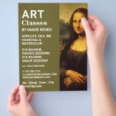 Mona Lisa, Leonardo da Vinci, Kunstklassen Flyer (Hand)