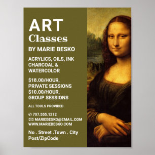 Mona Lisa, Leonardo Da Vinci, Kunstklassen Poster