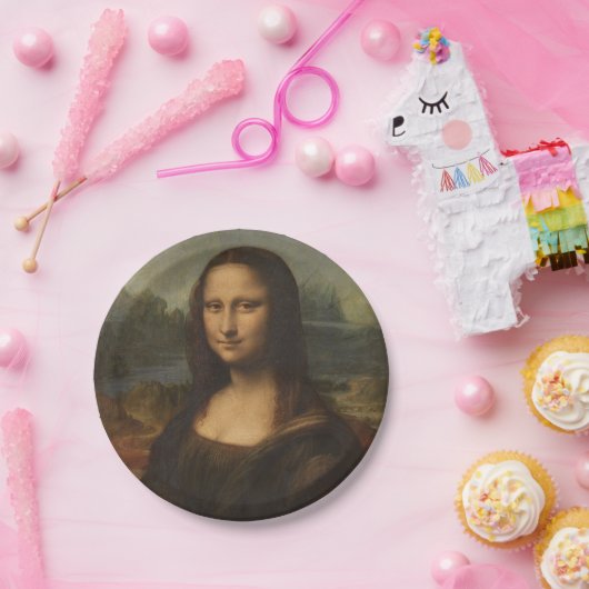 Mona Lisa Leonardo Da Vinci Pappteller (Party)