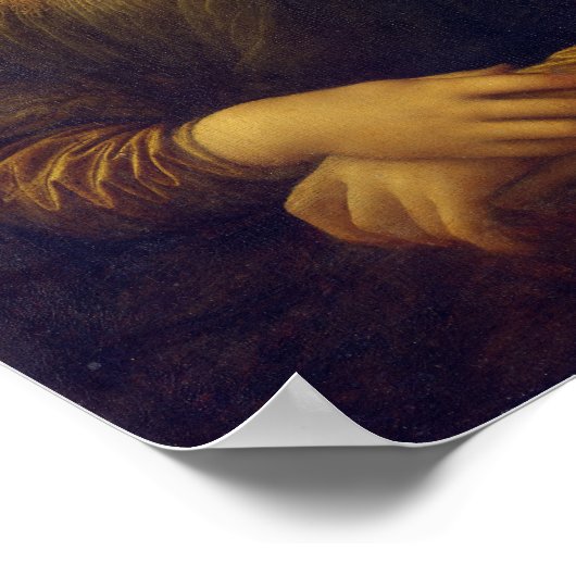 Mona Lisa, Leonardo da Vinci Poster (Ecke)