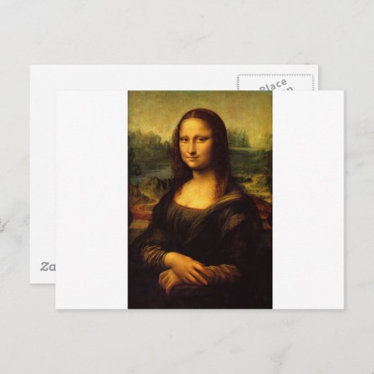 Mona Lisa - Leonardo Da Vinci Postkarte (Vorne/Hinten)
