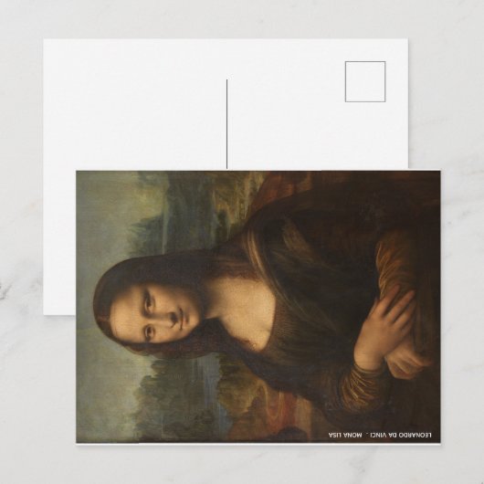 Mona Lisa Leonardo Da Vinci Postkarte (Vorne/Hinten)
