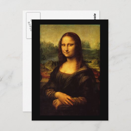 Mona Lisa Leonardo da Vinci Postkarte (Vorne/Hinten)