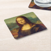 Mona Lisa, Leonardo da Vinci Rechteckiger Pappuntersetzer (angewinkelt)