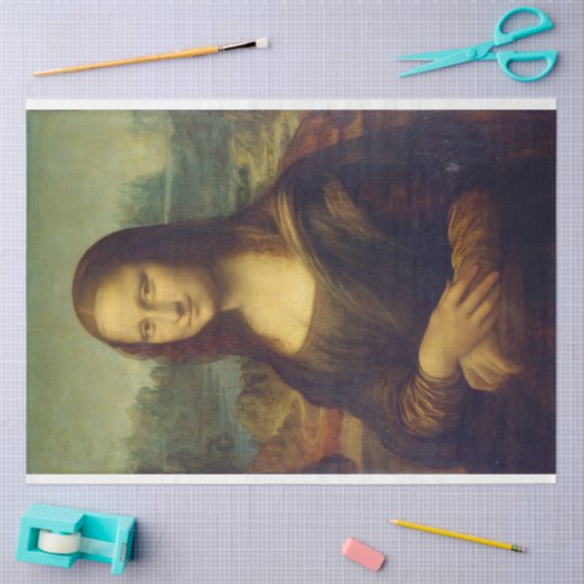 Mona Lisa, Leonardo da Vinci Seidenpapier (Basteln)