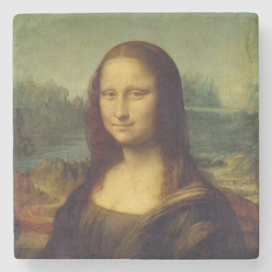 Mona Lisa | Leonardo da Vinci Steinuntersetzer (Vorderseite)